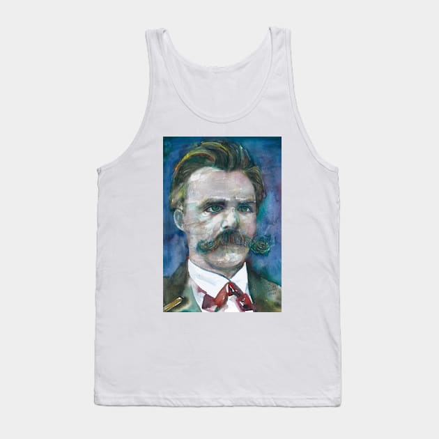 FRIEDRICH NIETZSCHE watercolor portrait.5 Tank Top by lautir